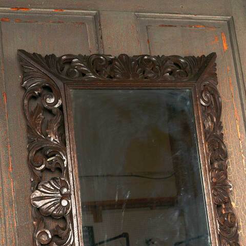 #54125 24x32 Ornate Carved Wood Wall Mirror image 2