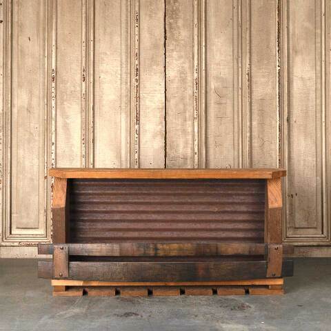 #54137 34x17 Barrel Stave Wall Mount Wine Rack image 2