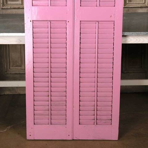 #54151 29x75 Antique Arched Top Wood Shutters image 3