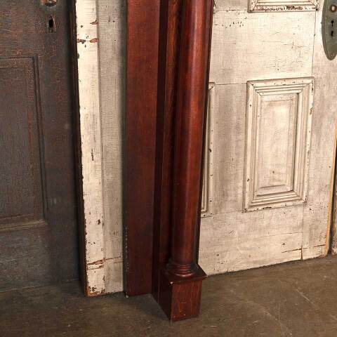#54191 60x58 Antique Wood Fireplace Mantel image 3