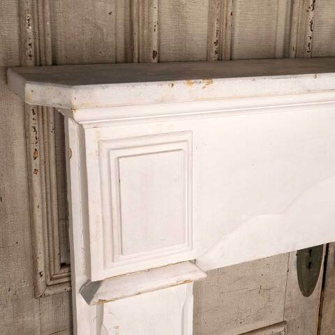 #54216 60x52 Antique Painted Wood Fireplace Mantel image 2