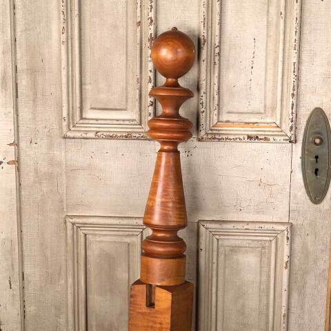 #54234 5x47 Salvaged Antique Turned Wood Bedpost image 6
