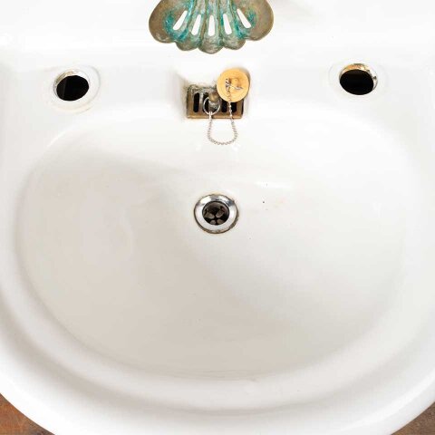 #54236 Antique Cast Iron Wall Mount Bathroom Sink image 3