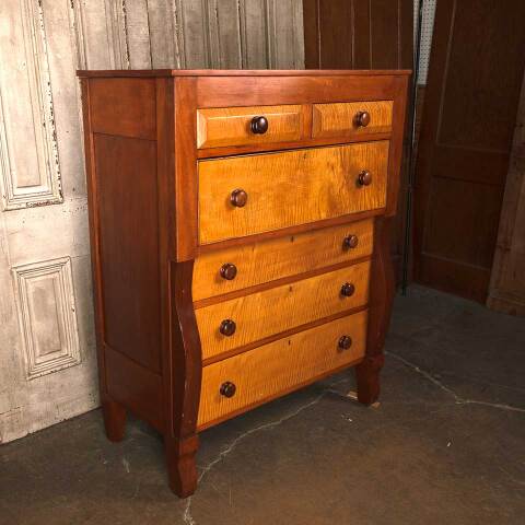 #54254 Antique Curly Maple Dresser image 5