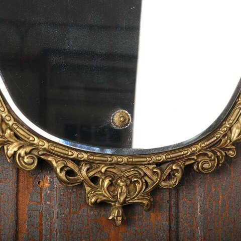 #54259 15x33 Antique Etched Glass Wall Mirror image 3