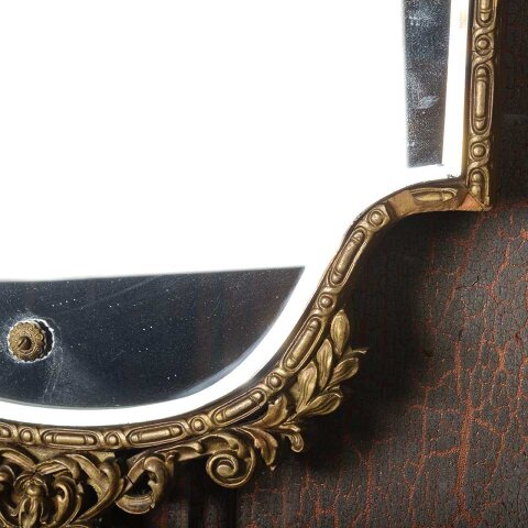 #54259 15x33 Antique Etched Glass Wall Mirror image 4