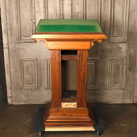 #54303 43" Antique Pine Wood Podium Lectern Stand image 6