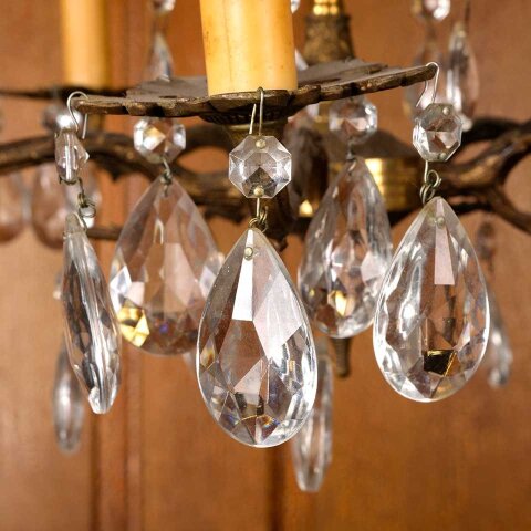 #54305 21" Antique 5 Bulb Chandelier Light Fixture image 7