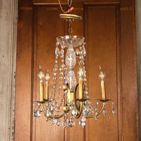 #54306 18" Antique 5 Bulb Chandelier Light Fixture image 2