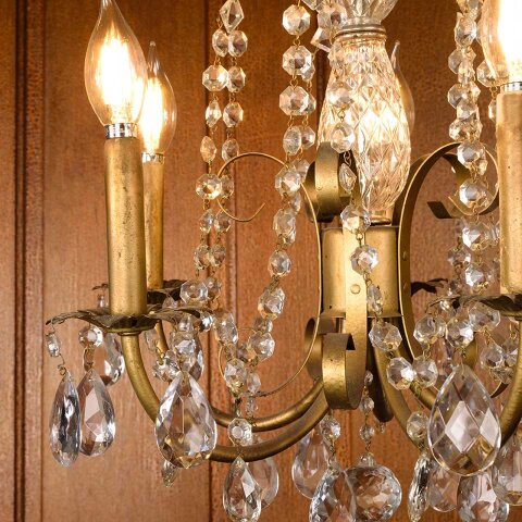 #54306 18" Antique 5 Bulb Chandelier Light Fixture image 4