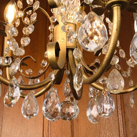 #54306 18" Antique 5 Bulb Chandelier Light Fixture image 5