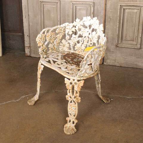 #54308 Antique Cast Iron Grapevine Garden Chair image 6