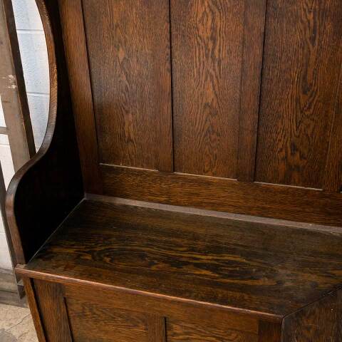 #54323 Salvaged Oak Built-In Snug Corner Bench Seat image 6