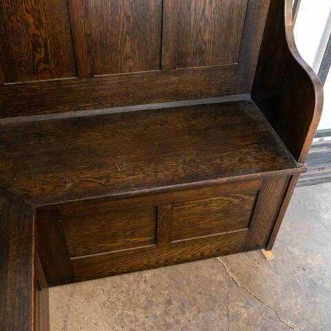 #54323 Salvaged Oak Built-In Snug Corner Bench Seat image 8