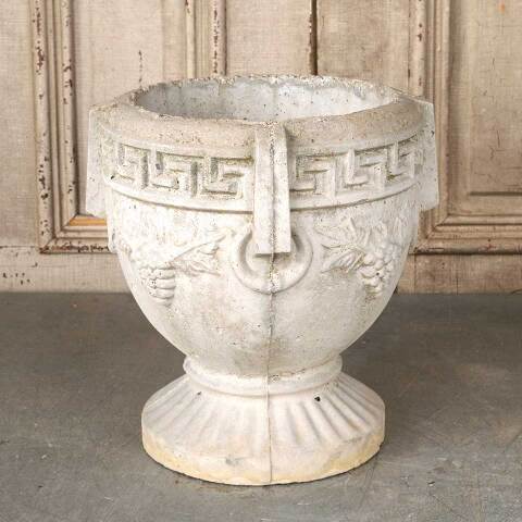 #54331 13" Vintage Cast Concrete Garden Urn Planter image 4