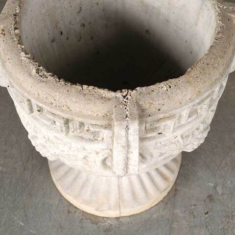 #54331 13" Vintage Cast Concrete Garden Urn Planter image 5