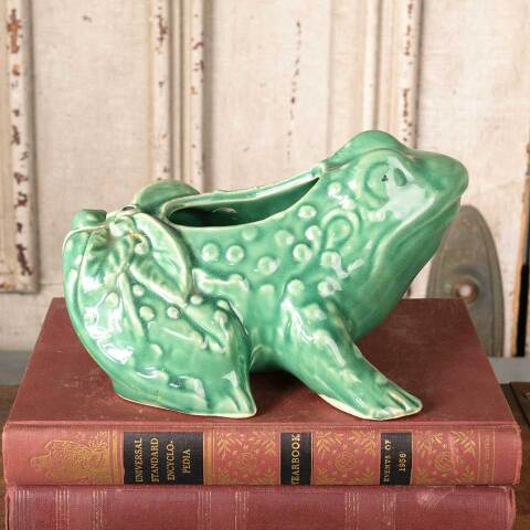 #54332 Vintage Ceramic Frog Planter image 5