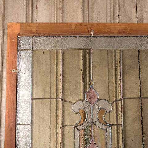 #54344 46x35 Vintage 2 Panel Stained Glass Window image 8