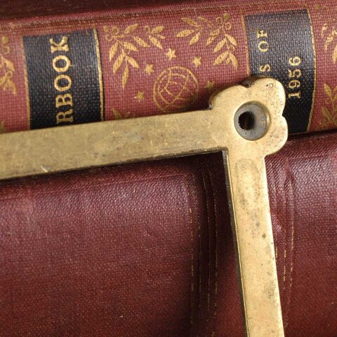 #54368 Antique Cast Brass Card Catalog Label Holder image 3