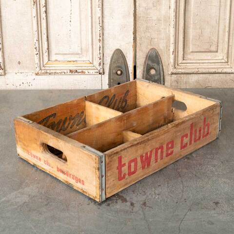 #54394 Vintage Town Club Wood Bottle Crate image 4