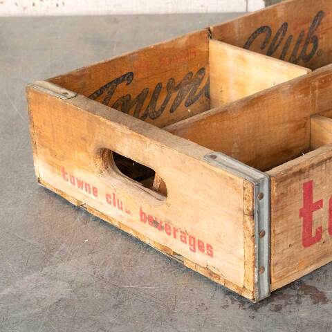 #54394 Vintage Town Club Wood Bottle Crate image 5