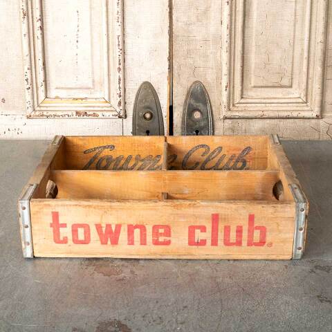 #54394 Vintage Town Club Wood Bottle Crate image 6