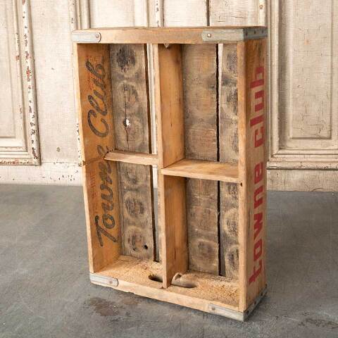 #54394 Vintage Town Club Wood Bottle Crate image 7