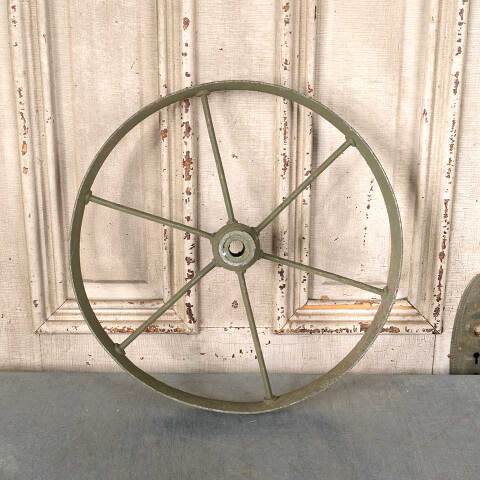#54397 Small 17" Antique Cast Iron Tractor Wheel image 2