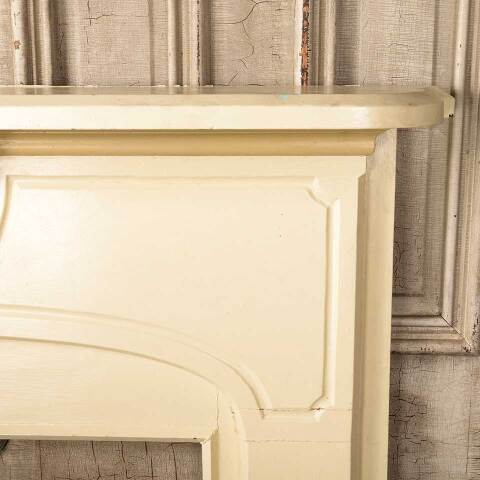 #54416 53x49 Antique Painted Wood Fireplace Mantel image 6