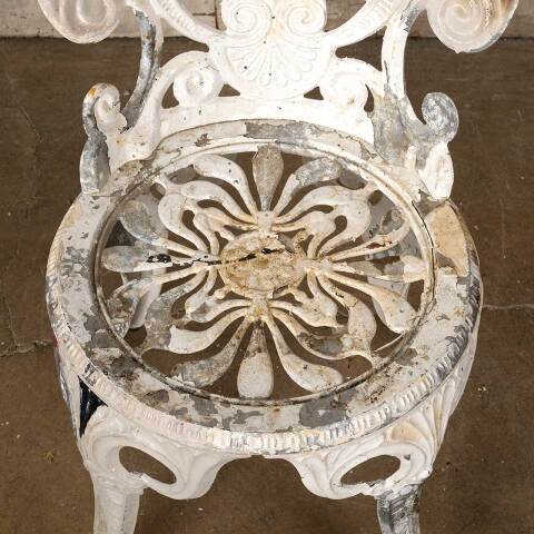 #54422 Vintage Cast Aluminum Garden Patio Chair image 2