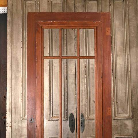 #54518 32x81 Salvaged Antique Wood Storm Door image 2