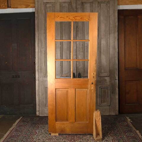 #54521 32x79 Antique 6 Lite Wood Entry Door image 4