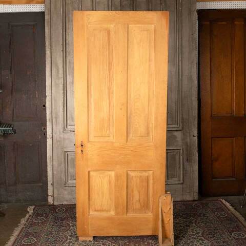#54546 32x79 Antique 4 Panel Wood Interior Door image 4