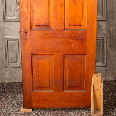 #54549 31x79 Antique 4 Panel Wood Interior Door image 6