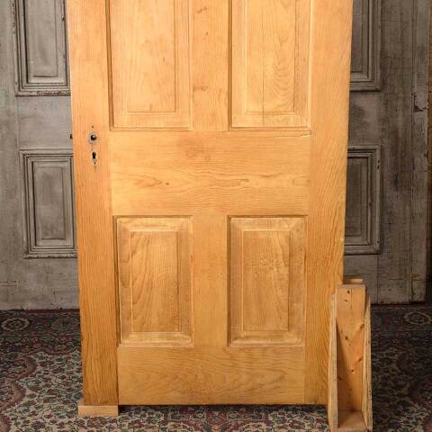 #54551 32x79 Antique 4 Panel Wood Interior Door image 6