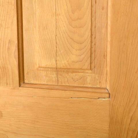 #54551 32x79 Antique 4 Panel Wood Interior Door image 7