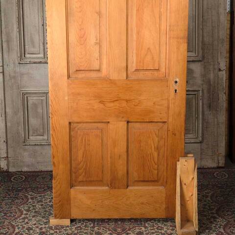 #54551 32x79 Antique 4 Panel Wood Interior Door image 3