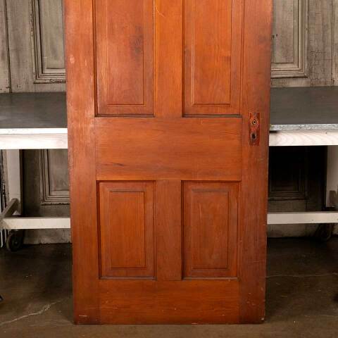 #54557 32x79 Antique 4 Panel Wood Interior Door image 3