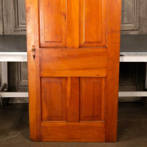 #54557 32x79 Antique 4 Panel Wood Interior Door image 6