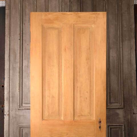 #54560 30x78 Antique 4 Panel Wood Interior Door image 2