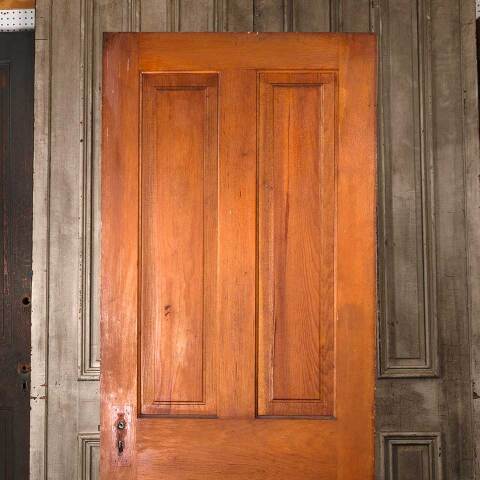 #54561 32x79 Antique 4 Panel Wood Interior Door image 5