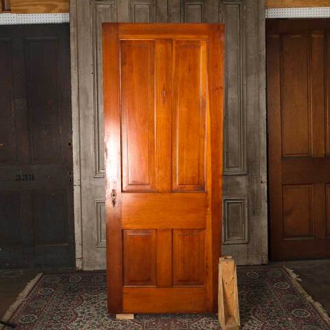 #54562 32x79 Antique 4 Panel Wood Interior Door image 4