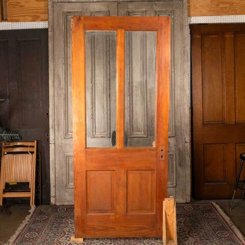 36x84 Antique 2 Lite Wood Entry Door
