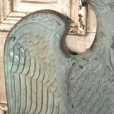 #54592 21x39 Bronze Eagle & Dollar Bank Ornament image 4