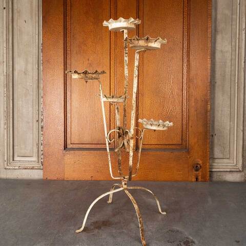 #54602 Vintage 5 Tier Wrought Iron Plant Stand image 7
