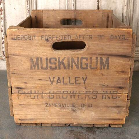 #54604 Muskingum Valley Fruit Growers Wood Crate image 5