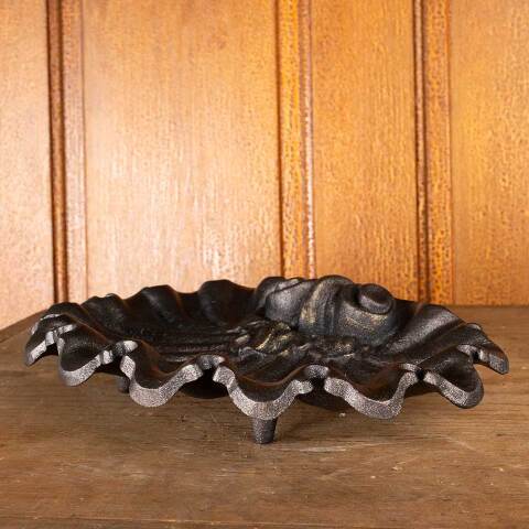 #54615 Antique Cast Iron Umbrella Stand Drip Dish image 4