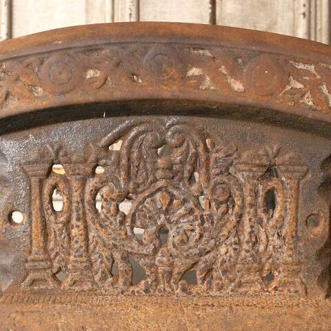 #54622 20x11 Antique Cast Iron Fireplace Fender image 3
