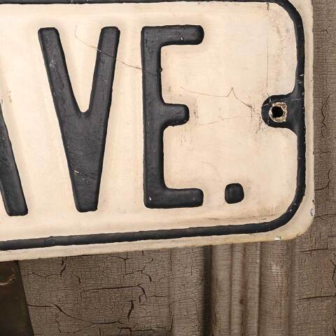 #54635 Antique JEFFERSON AVE. Metal Street Sign image 5