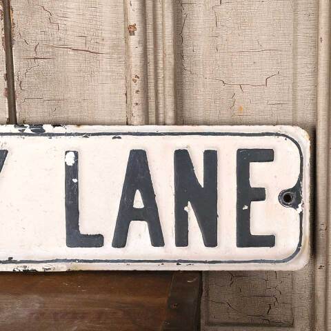 #54636 Antique LINDY LANE Metal Street Sign image 3